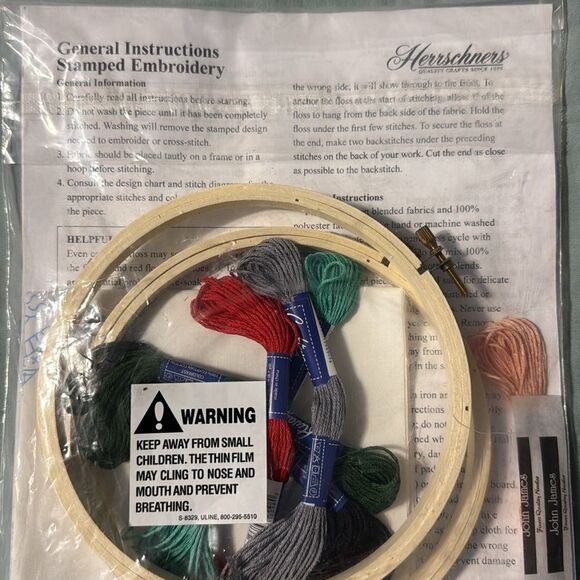 Herrschners Mr. & Mrs. Gnome Stamped Pictures Kit Christmas Crafts Gifts Holiday - Picture 5 of 7